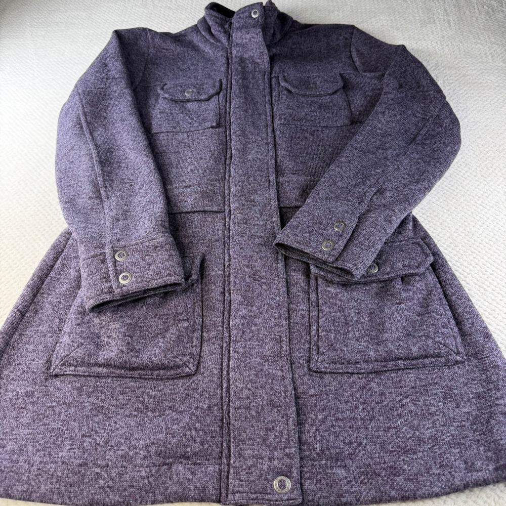 Mountain Khakis Womens Medium Purple Heathered Full Zip Knit Sweater Coat Jacket